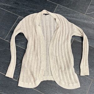 American Eagle Outfitters Beige Open Knit Cardigan